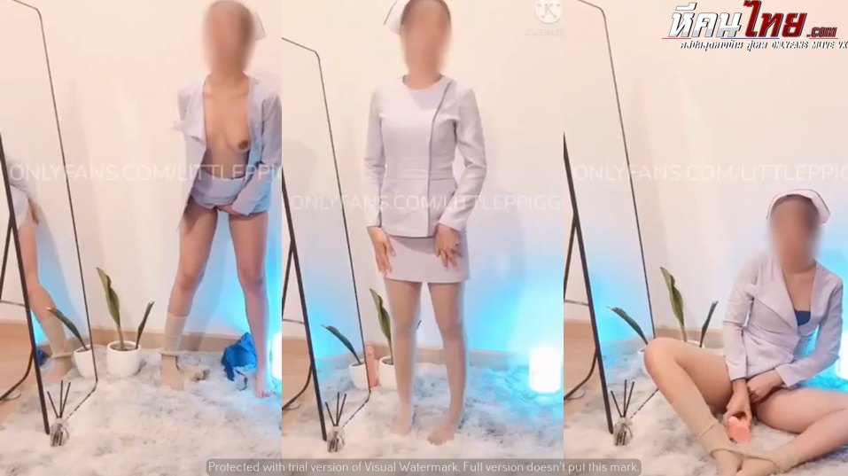 คลิปหลุด Onlyfans littleppiggg พยาบาลก็เงี่ยนเป็นนะ เลิกงานมาก็เงี่ยนชุดไม่ถอดเสียวคาชุดนี่แหละ เอาควยปลอมยัดขึ้นสุดลงสุดน้ำแตกเต็มพรมเต็มกระโปรง