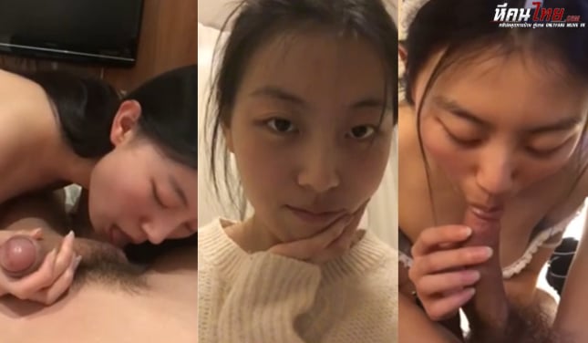 คลิปหลุดทางบ้าน แฟนหนุ่มตั้งกล้องถ่ายแฟนสาวสุดน่ารักหน้าน้องโครดร่านน่ารักจัดตอนโม๊คควยแล้วมองกล้อง แถมแต่งชุดเมดมาอมควยให้โครดเสียว
